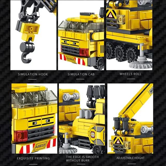 Construction Crane Vehicle 16 in 1 Creative STEM Building Blocks | 482PCS- RB22006 4