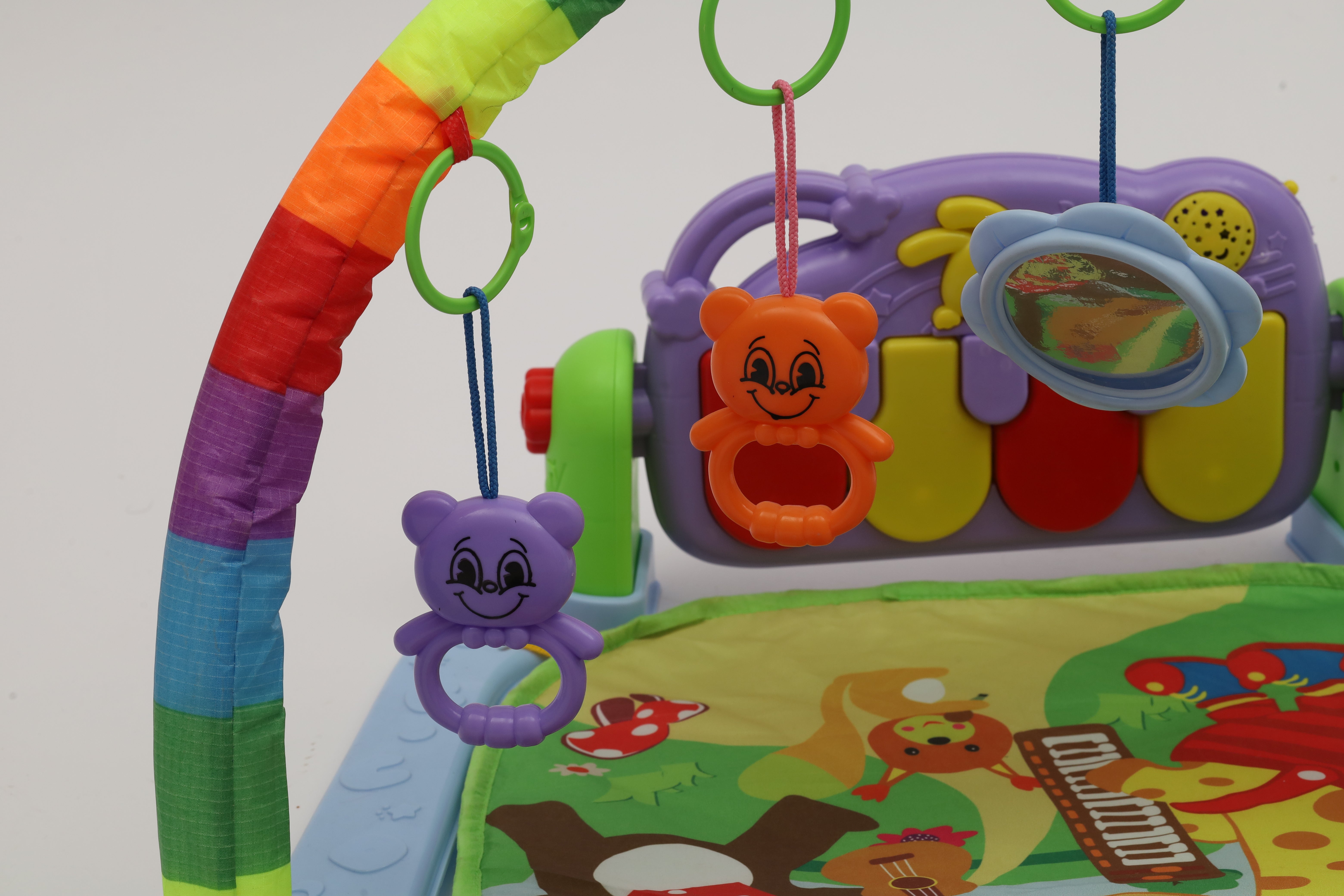 Evergreen Baby Tummy Time Activity Play Mat with Interactive Music Keyboard 16