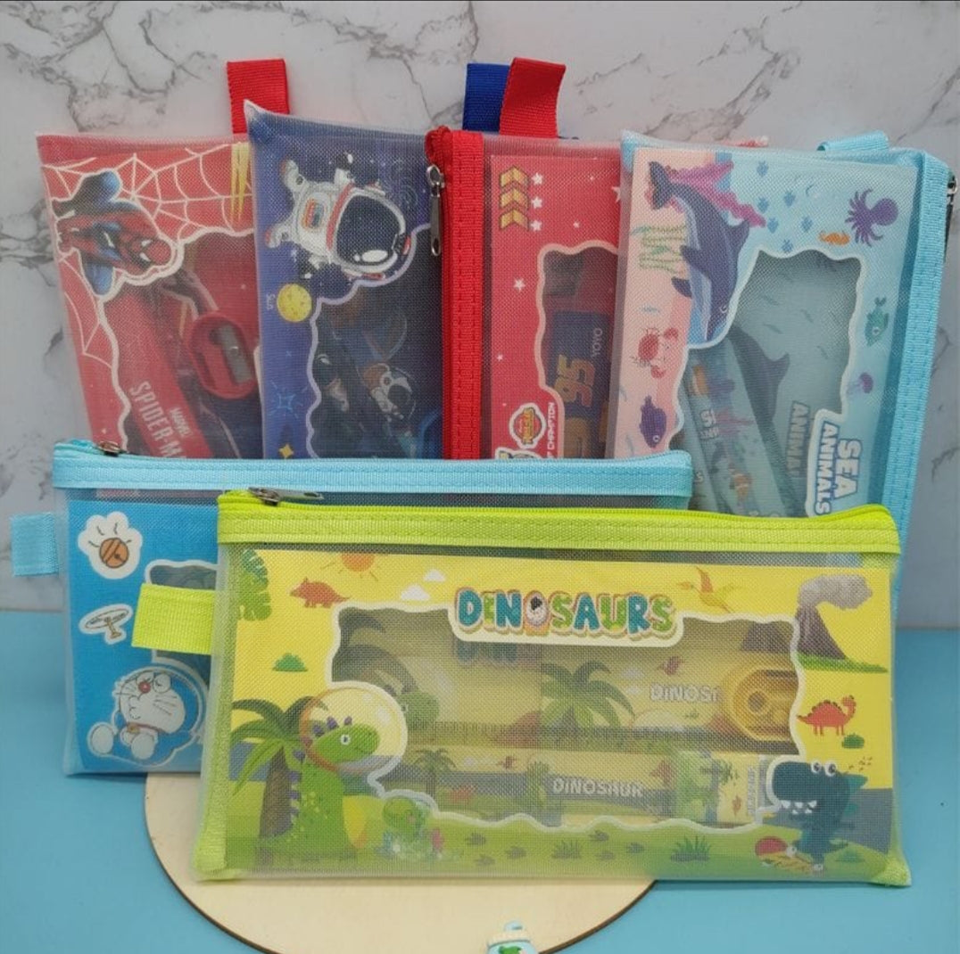 Pencil Pouch with Pencil, Eraser, Sharpener, Ruler 13