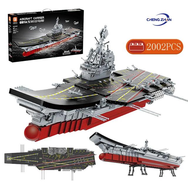 Navy Aircraft Carrier Ship 2 in 1 Model Building Blocks | 2002pcs -FC6103