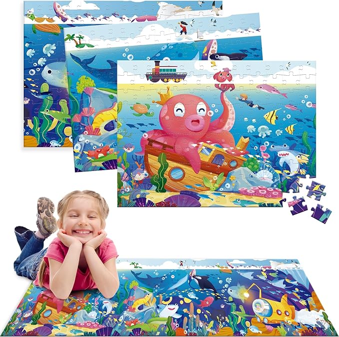 Jigsaw Puzzle 3 in 1 Floor Puzzle for Preschool Learning 11