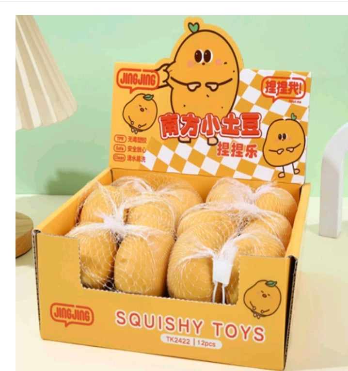 Potato Squishy Toy 2Pcs/Net 12Pcs net bags/ Box TK2422