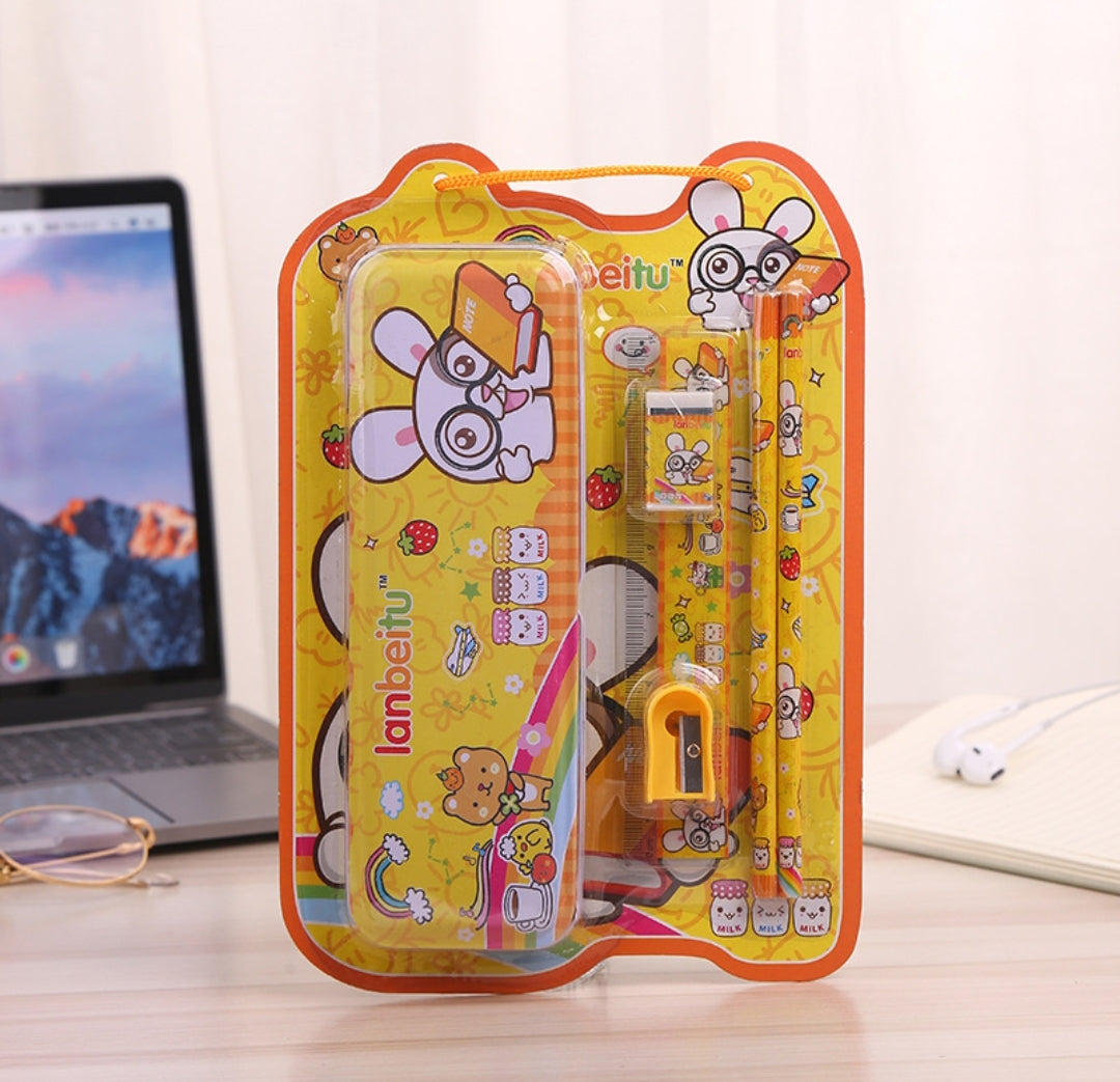 Metal Pencil Box with Stationery 2