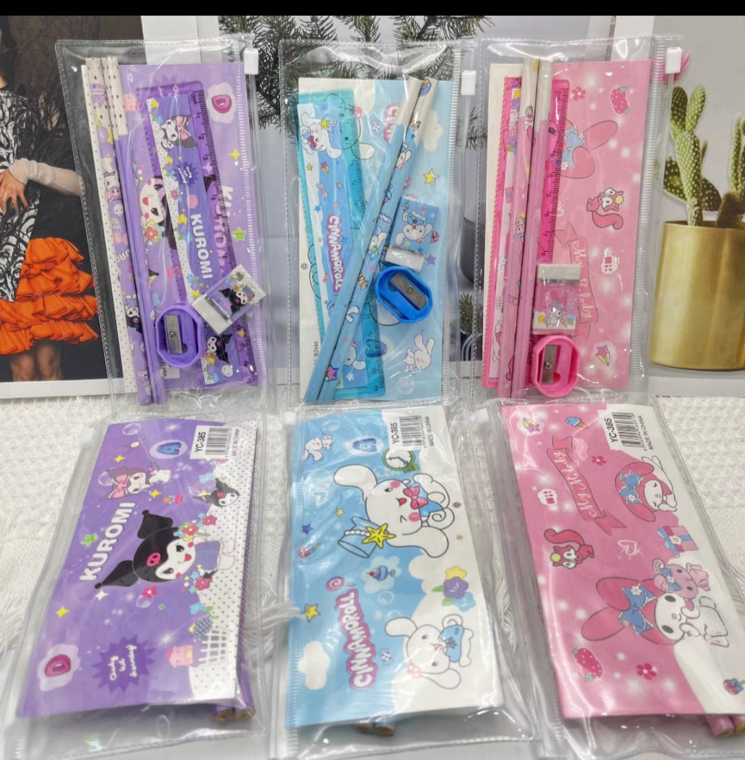 Pencil Pouch with Pencil, Eraser, Sharpener, Ruler 8