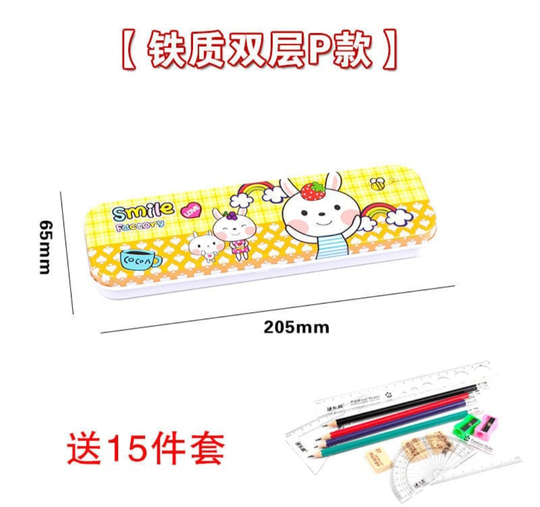 Steel Pencil Box- Mixed Design 26