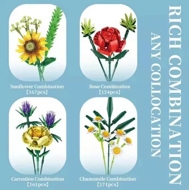 Brick Flower Bouquet Building Kit-6 Boxes-PZ65500 5