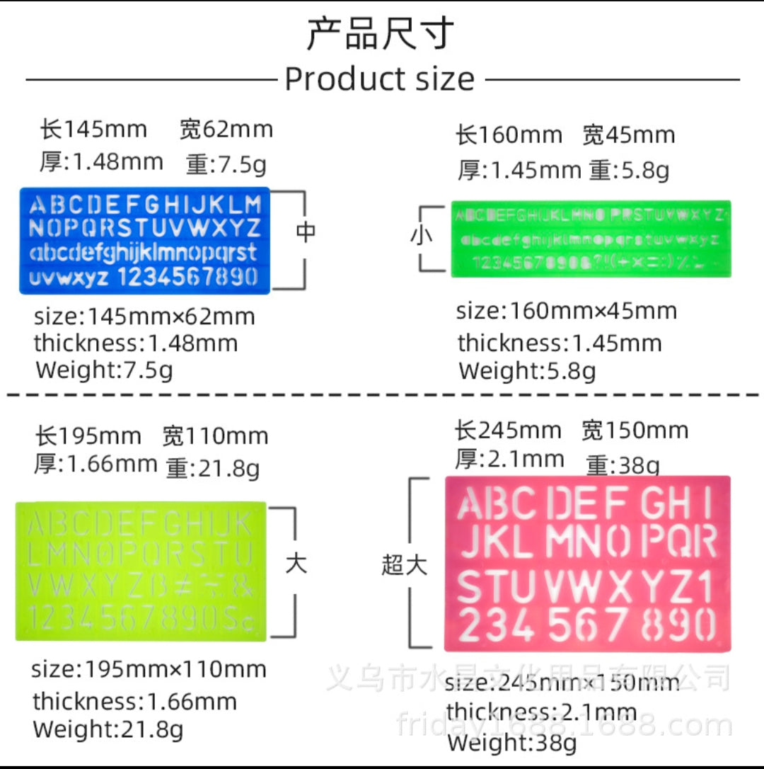 Stencil Set Sketch Book 8