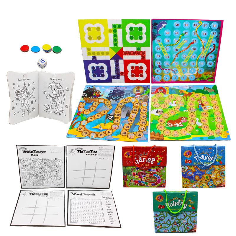 9 in 1 Holiday Family Travel Fun Board Games