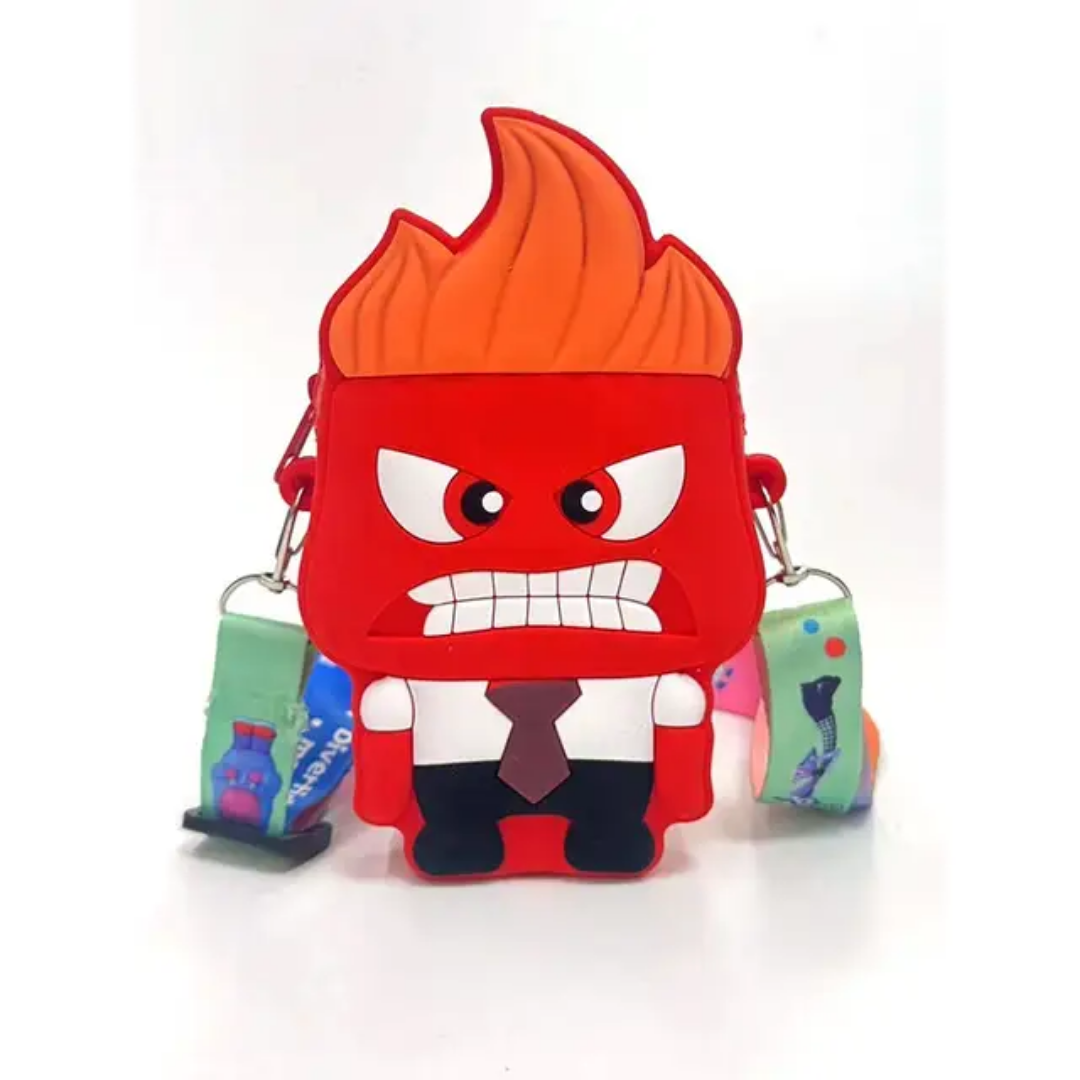 Branded Silicone Bags – Cute Cartoon Shoulder Bags for Kids (Mixed Designs + Strap)- 49312 6