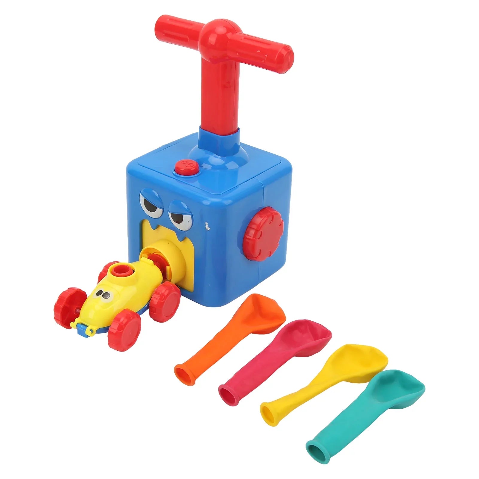 Air Powered Balloon Car Press Inertia Car Cartoon for Kids 3