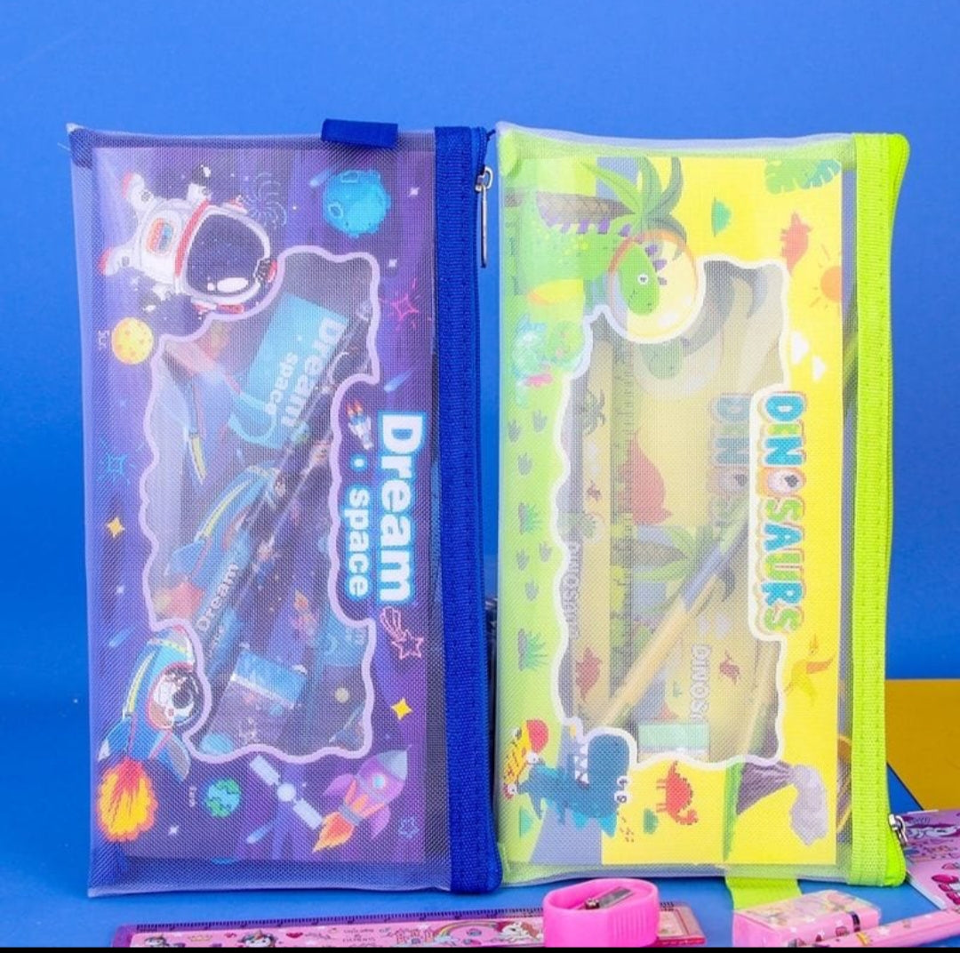 Pencil Pouch with Pencil, Eraser, Sharpener, Ruler 10