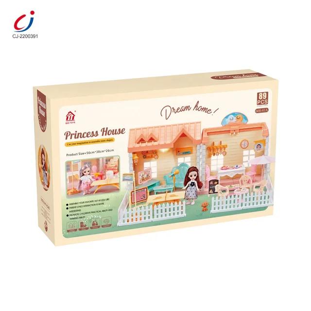 Doll House DIY Assembly Princess Villa Toy with | 95pcs-QC668-40A 2