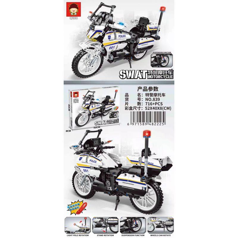 SWAT Motorcycle Model Building Blocks | 720pcs- RB839 5