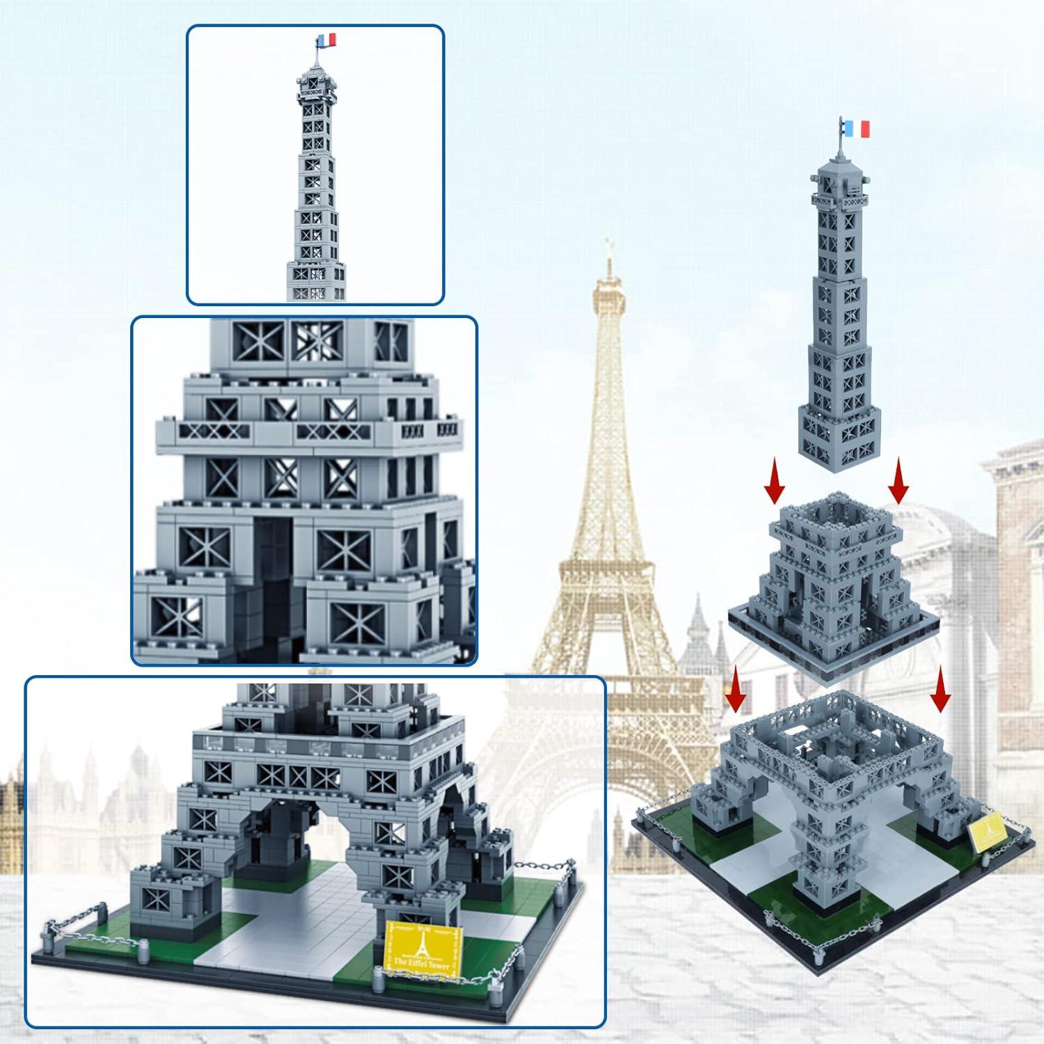 Eiffel Tower Building Block Toys Paris Architecture 3D Model Set for Adult and Kids |1820Pcs- LXA437 7