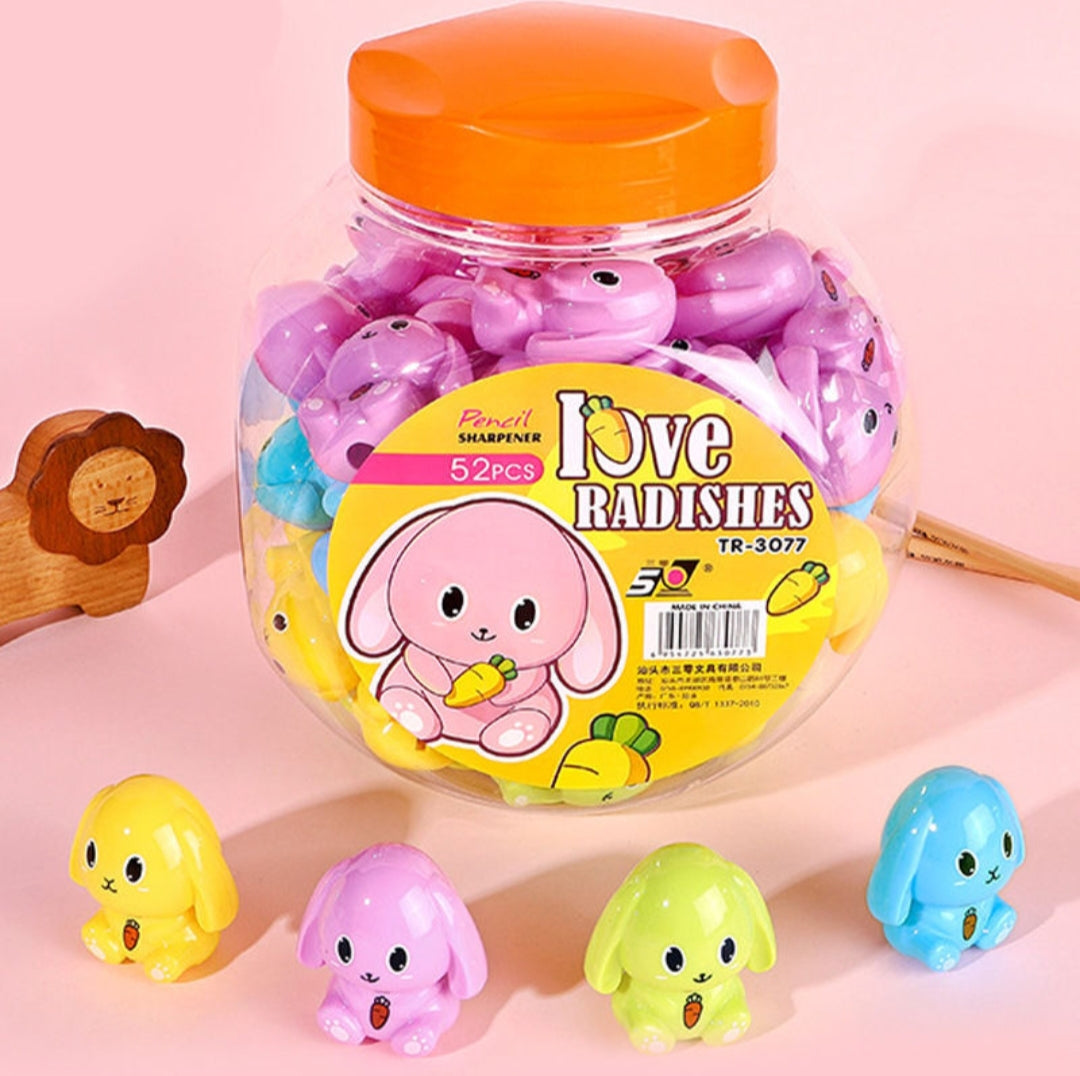 Dinosaur, Rabbit, Bear Sharpeners- 48 Pcs Box 5