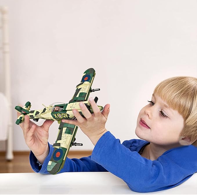 Fighter Plane Spitfire Building Blocks Kit |331pcs- FC4103 6