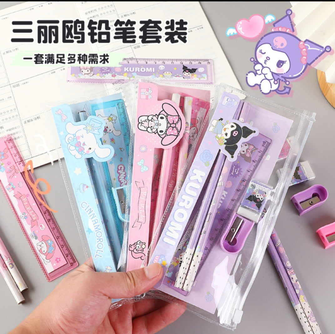 Pencil Pouch with Pencil, Eraser, Sharpener, Ruler 5