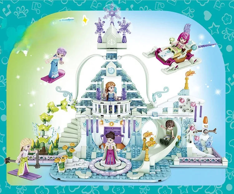Frozen Elsa Castle Crystal House Building Blocks | 724pcs- FC3509 8