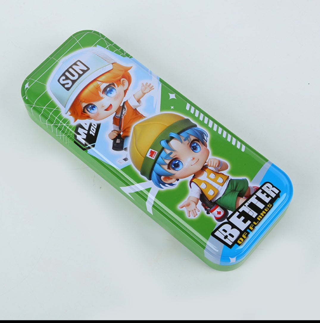 Steel Pencil Box- Mixed Design 13