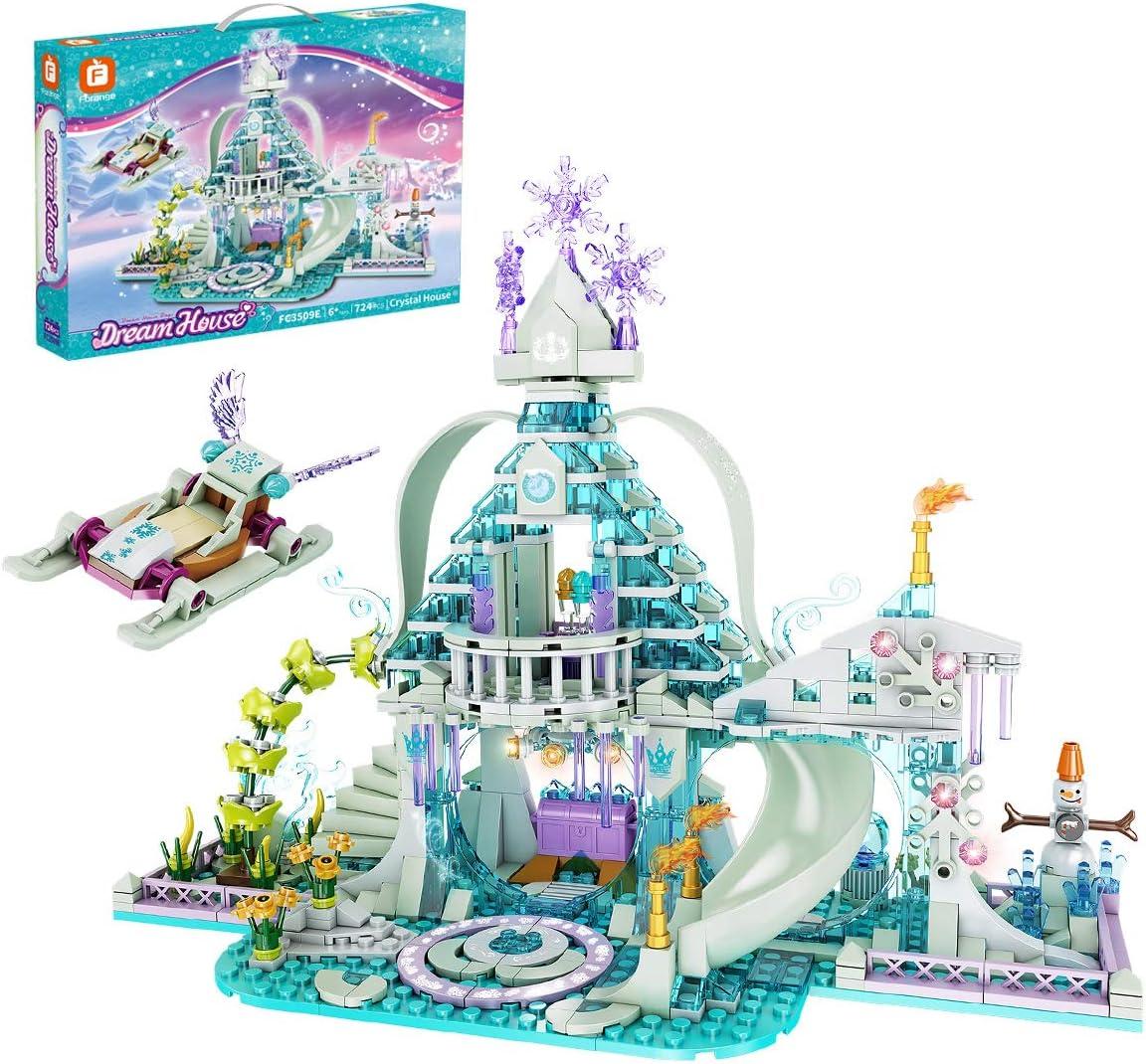 Frozen Elsa Castle Crystal House Building Blocks | 724pcs- FC3509