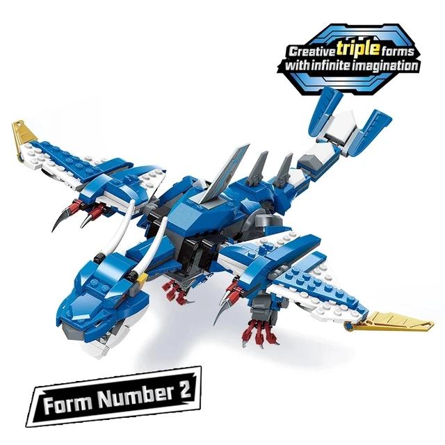 Qman Helicopter 3in1 Building Blocks Set |604pcs- 42103 6