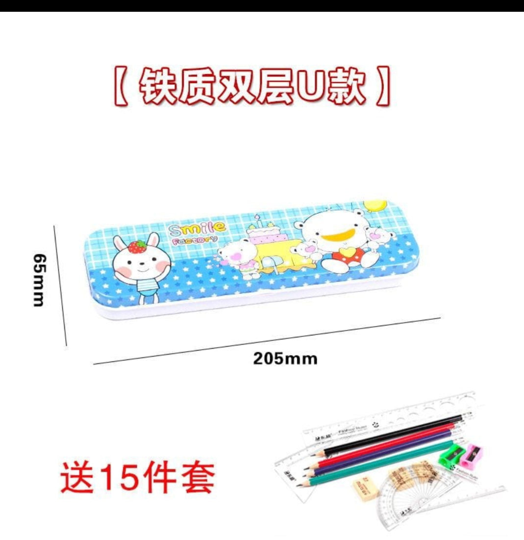 Steel Pencil Box- Mixed Design 21