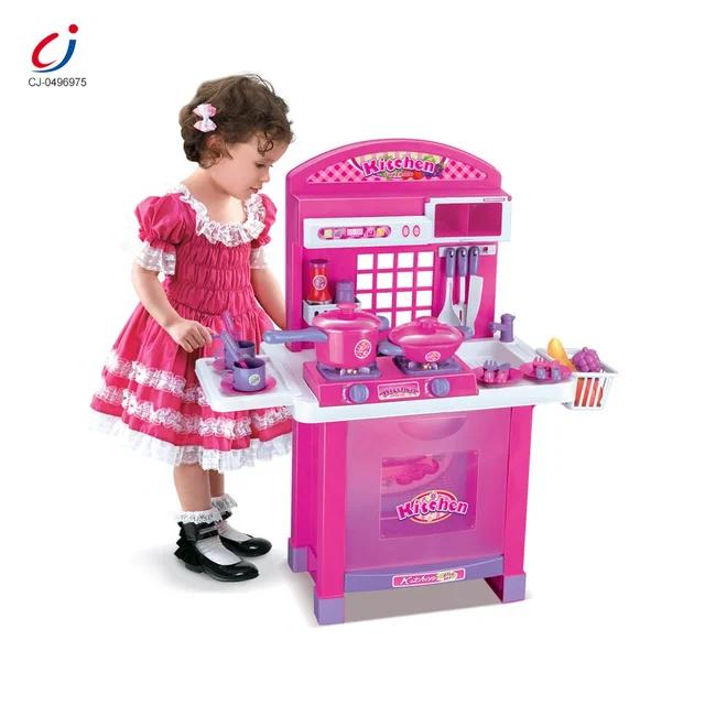 Kitchen Set with Light, Sound, Utensils & Play Food- 008-53 7