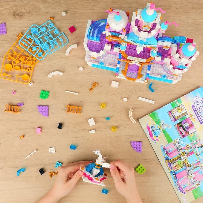 Swan Lake Castle Building Blocks Set | 883PCS- LXA451 6