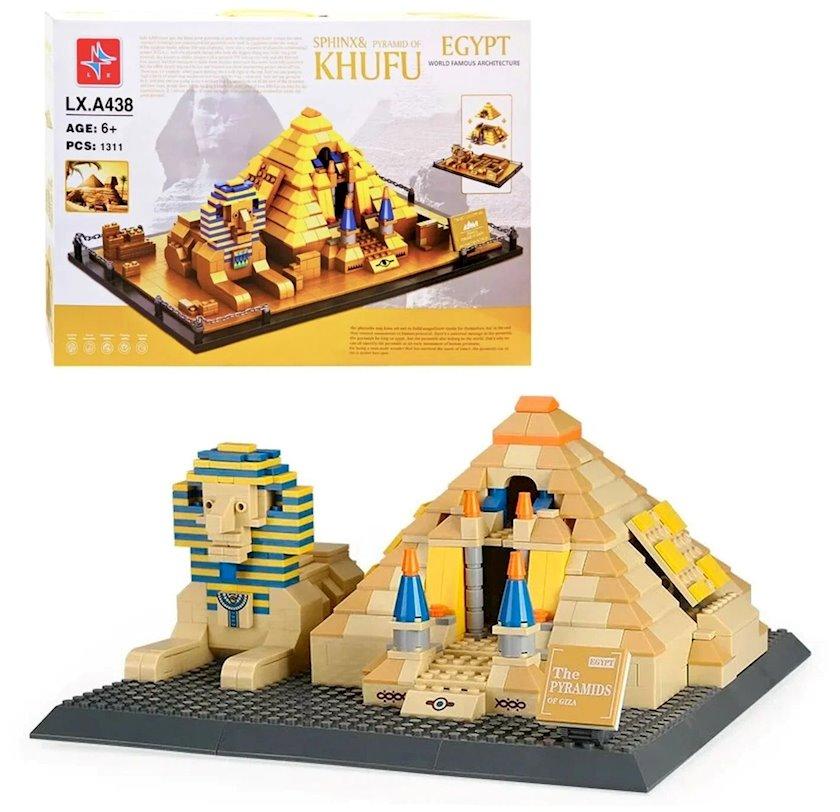 Sphinx& Pyramid of Khufu Building Blocks Architecture of Egypt | 1311PCS- LXA438 2