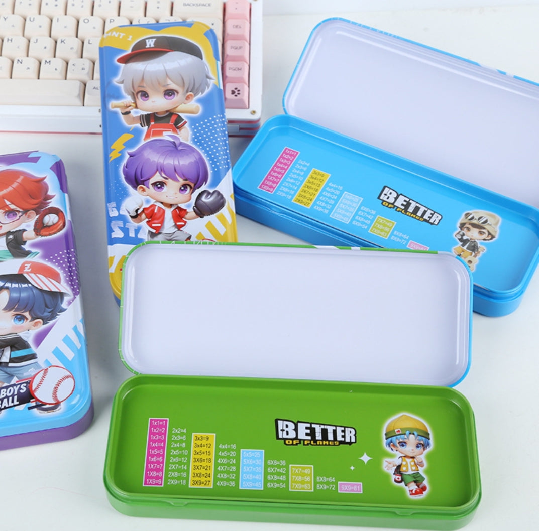 Steel Pencil Box- Mixed Design 15